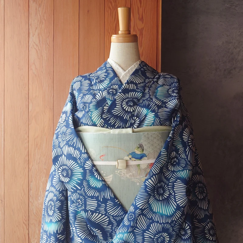 夏着物「夏の芙蓉」